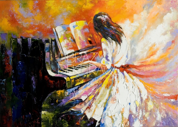Fotoobraz - Slečna u klavíru